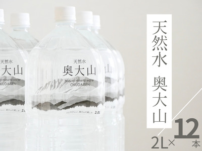 天然水奥大山 2L×12本 ミネラルウォーター ペットボトル 2リットル みず 8000円 PET 0201