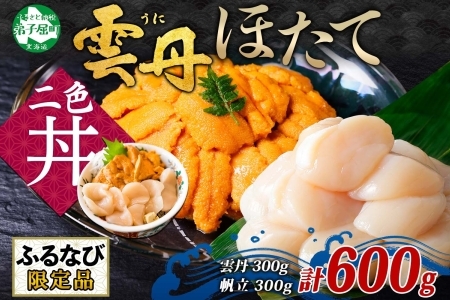 3341. 雲丹 300g ホタテ 300g 海鮮2種セット ウニ チリ産 冷凍 雲丹 ほたて 生ほたて 帆立 冷凍 海鮮 海鮮丼 北海道 弟子屈町 FN-Limited