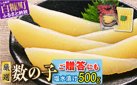 大手百貨店も扱う品質「塩数の子（塩水漬け）【500g】」おせち お正月 数の子 かずのこ 塩数の子 塩かずのこ つまみ 北海道 海鮮 人気 グルメ 食べ物 魚卵 魚 魚介 北海道 白糠町_T012-0132
