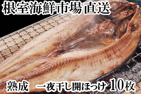 根室海鮮市場[直送]開きホッケ一夜干し10枚入り A-28020