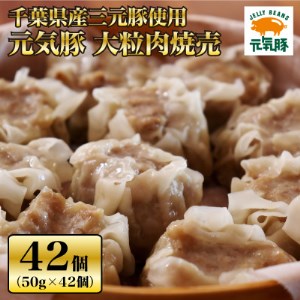 【千葉県産三元豚】元気豚 大粒肉焼売(シューマイ)セット　2.1kg(50g×42個)_シュウマイ シューマイ 焼売 大粒 肉焼売 おかず 総菜 おつまみ 冷凍 三元豚 贈答 ギフト 元気豚 国産 人気 おすすめ 送料無料_【配送不可地域：離島・沖縄県】【1032621】