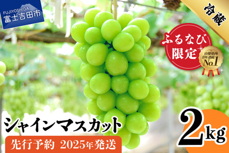 【ふるなび限定】【2025年先行予約】山梨県産シャインマスカット2kg(3～5房) FN-Limited | フルーツ 2025年発送 先行予約 山梨 富士吉田 富士吉田市